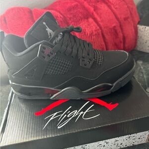 SOLD*** Black Cats Air Retro 4 Sneakers